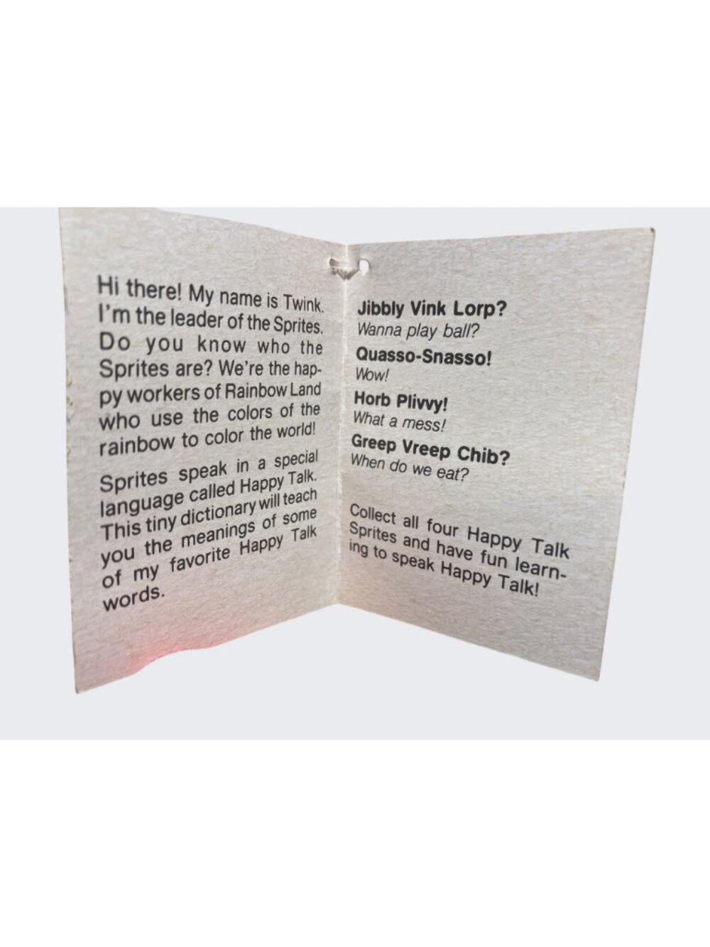 Hallmark Happy Talk Sprite By Twink Rainbow Legs  Vintage Collectible Plush 1993 - Picture 7 of 12